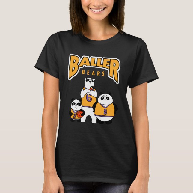 Basketball Panda Bears with Undercover Polar Bear T-Shirt (Front)