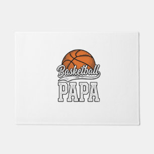 Basketball Papa Vintage Engraving Shirt Design_1 Doormat