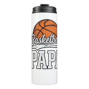 Basketball Papa Vintage Engraving Shirt Design_1 Thermal Tumbler