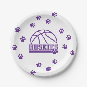 Basketball paper plate