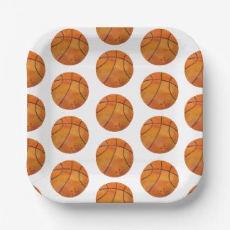 Basketball Paper Plate