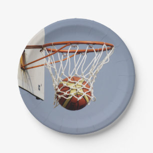 Basketball Paper Plate