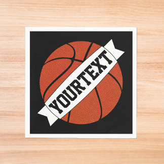 Basketball Party Custom Team Name or Text Sports Napkin