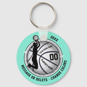 Basketball Party Favors for Girls, Change COLORS Keychain