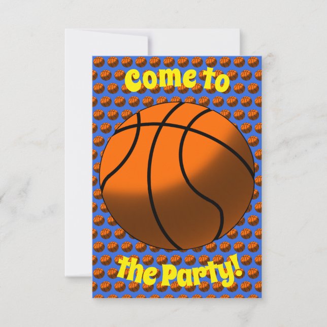 Basketball Party Invitation (Front)