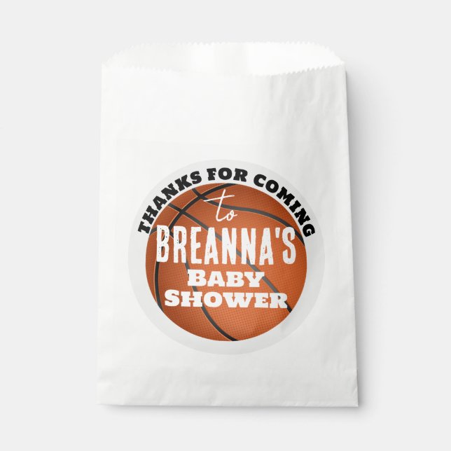 Basketball Party Treat Favour Bags (Front)