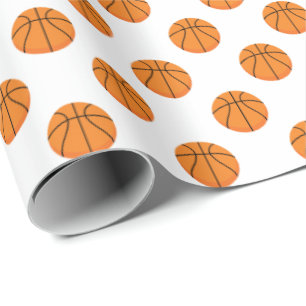 Basketball Pattern   Any Background Colour Wrapping Paper