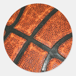 Basketball Pattern Classic Round Sticker