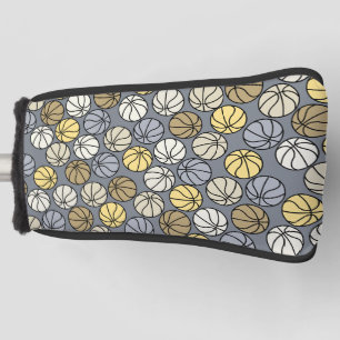 Basketball Pattern Grey Tank Top Golf Head Cover