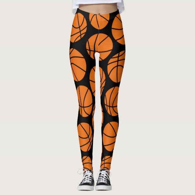 Basketball Pattern Leggings (Front)