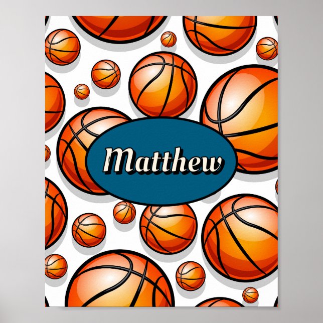 Basketball pattern name  poster (Front)