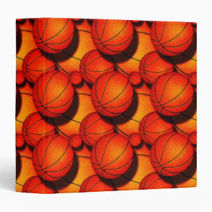 Basketball Pattern Notebook Binder