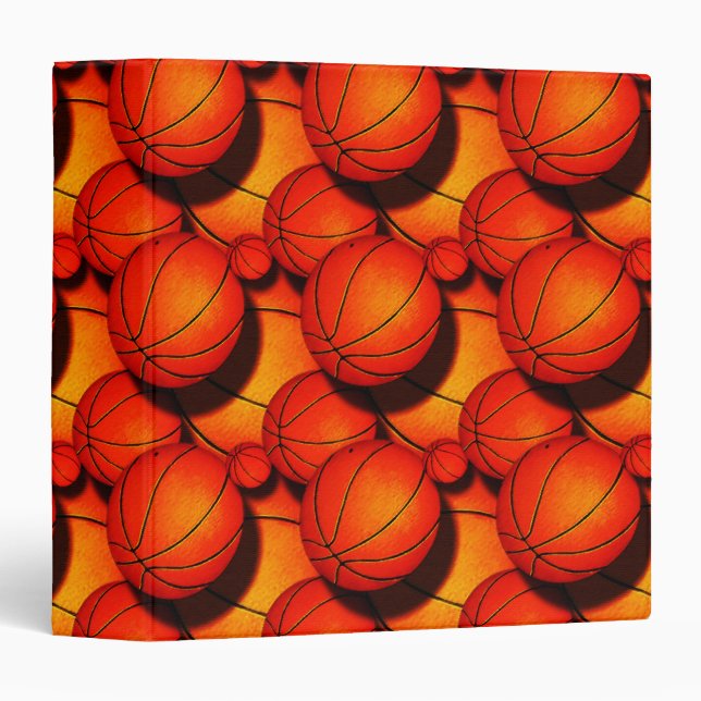 Basketball Pattern Notebook Binder (Front/Spine)