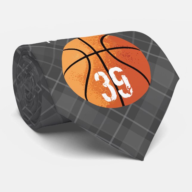 Basketball (Personalizable) Tie (Rolled)