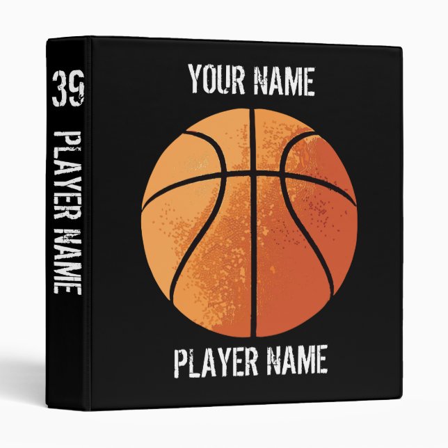 Basketball Personalized Avery Binder (Front/Spine)