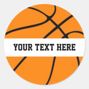 Basketball Personalized  Classic Round Sticker