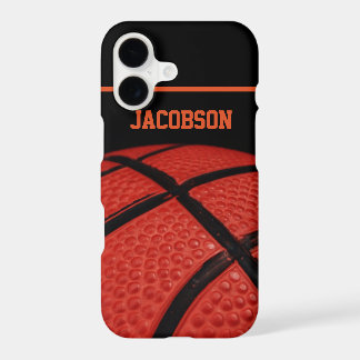 Basketball Personalized Name Black and Orange