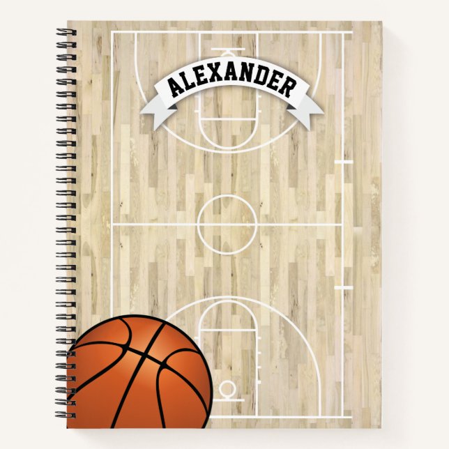 Basketball Personalized Name Notebook (Front)