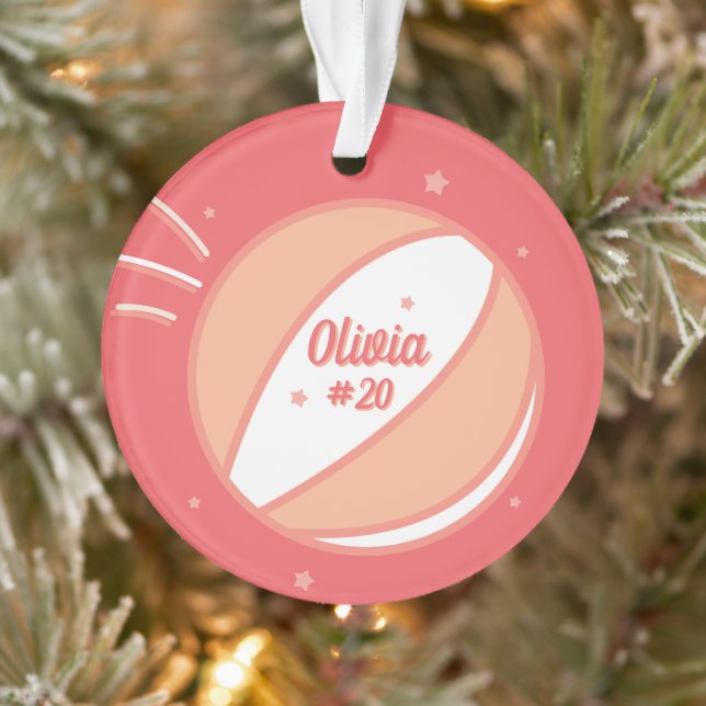Basketball Personalized Name Number Ornament (Tree)