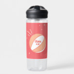 Basketball Personalized Name Number Personalized Water Bottle<br><div class="desc">A basketball water bottle for your player! This fun,  custom personalized water bottle makes a great gift for the basketball player in your life. Name and number are customizable. In shades of orange and pink. Make sure to look at fun design on the back too!</div>