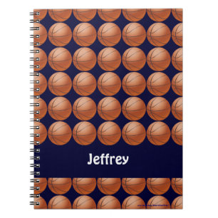 Basketball Personalized Name Spiral Notebook