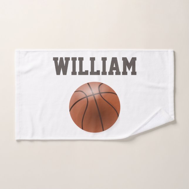 Basketball Personalized Sports Hand Towel (Hand Towel)