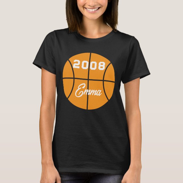 Basketball personalized  T-Shirt (Front)