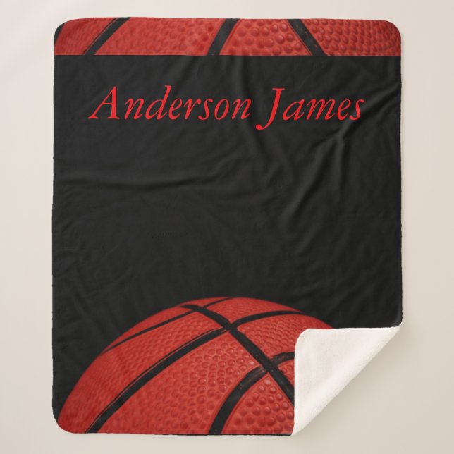 Basketball Personalized  with name blanket (Front)