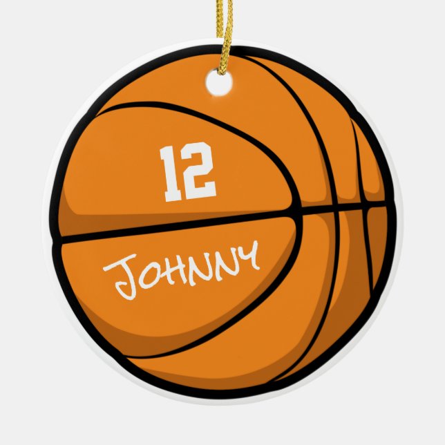 BASKETBALL Personnalisé Joueur Ornement (Devant)