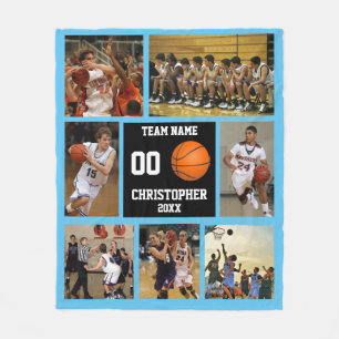 Basketball photo collage polaire couverture