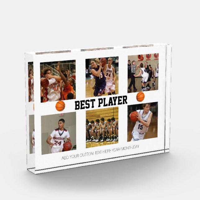 Basketball photo collage template Photo Block (Left)