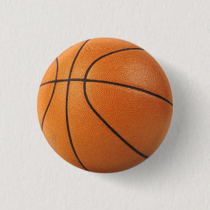 basketball pin / button - I heart hoops!