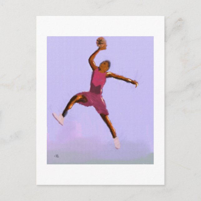 Basketball Play Art Postcard (Front)