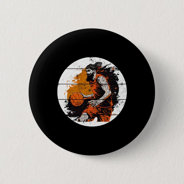 Basketball Player 1 (2)  2 Inch Round Button (Front)