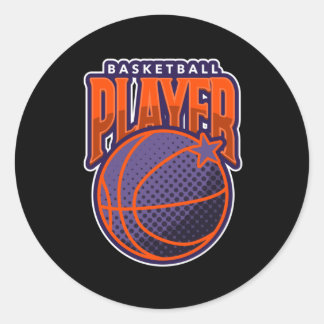 Basketball Player 6  Classic Round Sticker