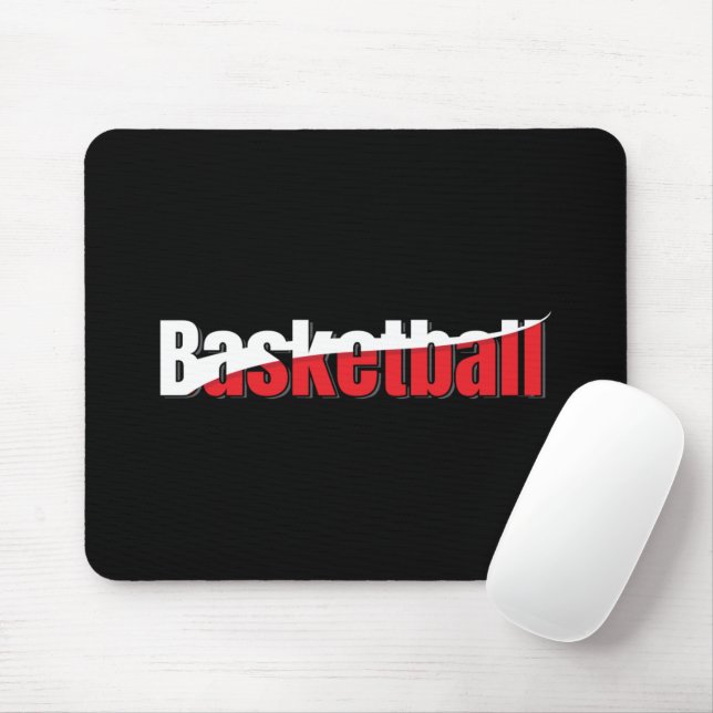 Basketball Player Abstract Swish - Word Art Mouse Pad (With Mouse)