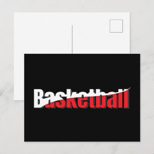 Basketball Player Abstract Swish - Word Art Postcard