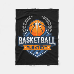 Basketball Player Add Name Varsity Fleece Blanket