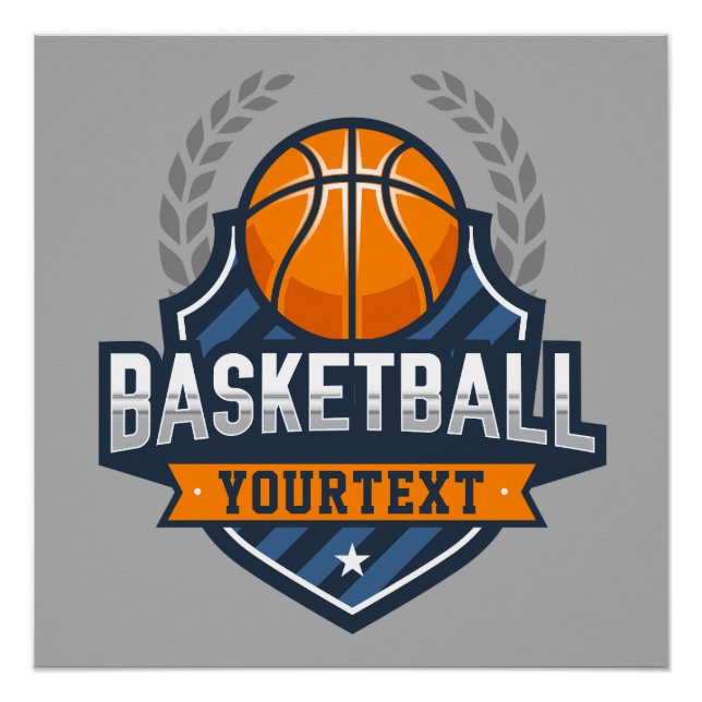 Basketball Player ADD NAME Varsity School Team Poster (Front)