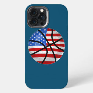 Basketball Player American Flag 4th Of July Ball iPhone 13 Pro Max Case
