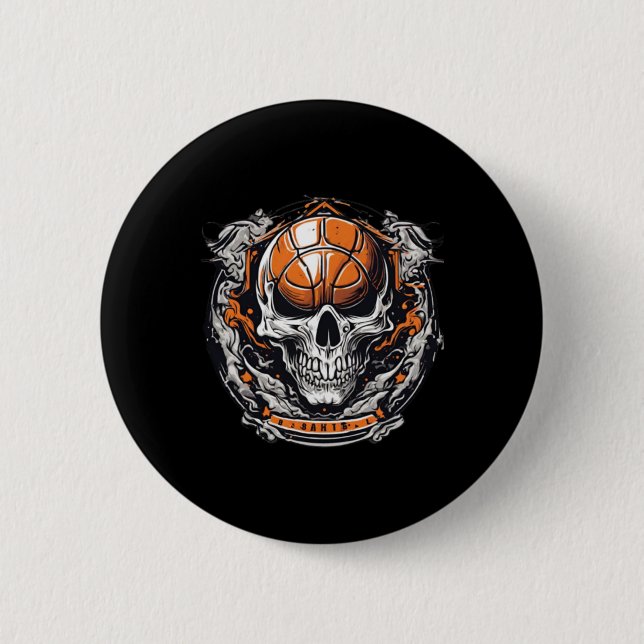 Basketball Player Art  2 Inch Round Button (Front)