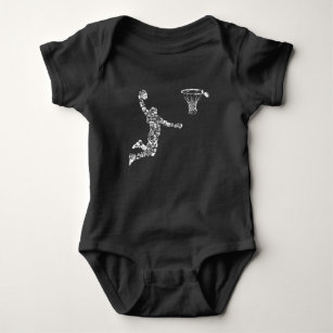 Basketball Player Athlete Dunk Art Sportsman Baby Bodysuit
