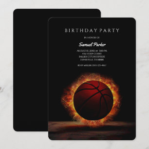Basketball Player Bachelor / Birthday Party Sports Invitation