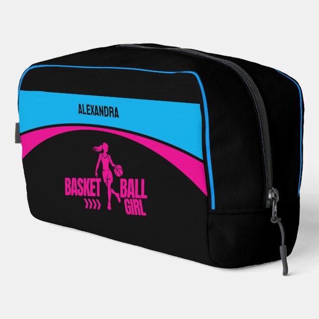 Basketball Player, Basketball Girl Birthday   Acce Dopp Kit (Right Corner)