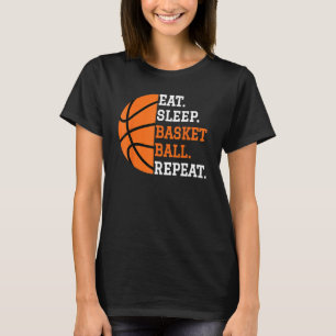 Basketball Player Boy Eat Sleep Basketball Repeat T-Shirt
