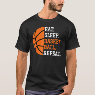 Basketball Player Boy Eat Sleep Basketball Repeat  T-Shirt
