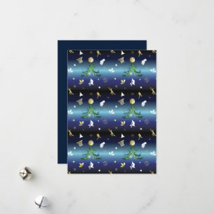 Basketball Player Christmas Tree Holiday Card