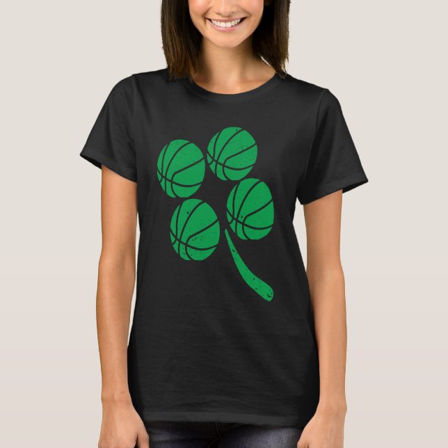 Basketball Player Coach Shamrock St Patricks Day I T-Shirt (Front)