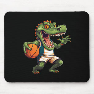 Basketball Player Crocodile  Mouse Pad