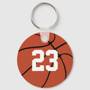 Basketball Player Custom Jersey Number or Letters Keychain